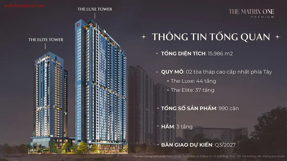 TONG QUAN DU AN THE MATRIX ONE PREMIUM